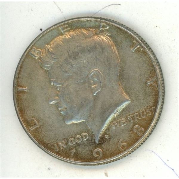 1968 U.S.A Half Dollar Coin.