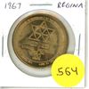 Image 1 : 1867 – 1967 Regina Trade Dollar. Confederation/Buffalo Days. BU.
