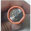 Image 2 : Unopened Roll of 2004P Colourized Poppy 25 Cents. The first coloured circulation coin in Canada.