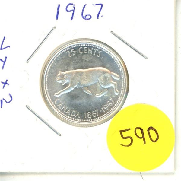 1967 Canadian Centennial Quarter, Lyxn
