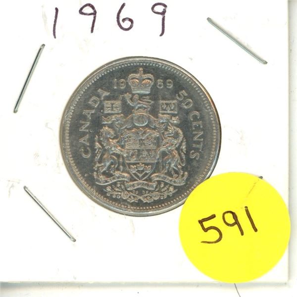 1967 Canadian Half Dollar, UNC