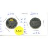 Image 1 : 2011 Canadian Quarters, Falcon With Colour And Without Colour