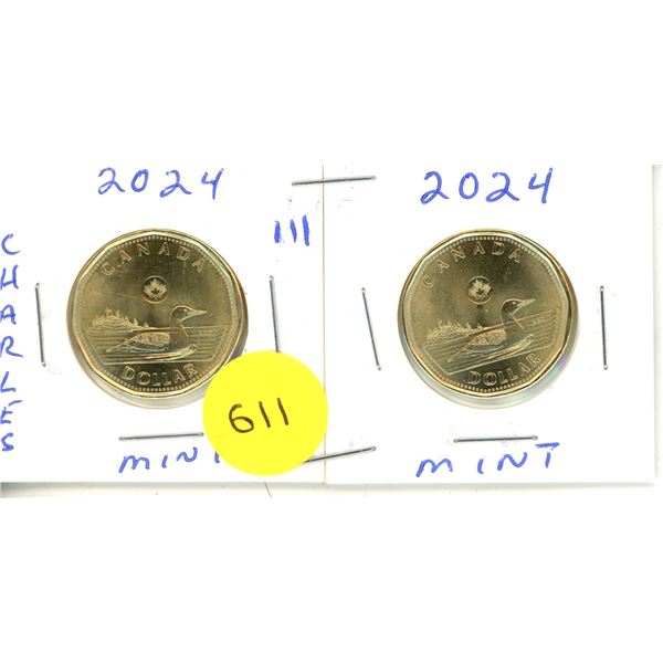 2024 Canadian Loonies, MINT, King Charles III