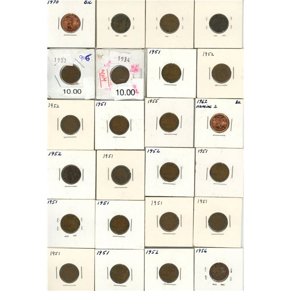 Lot of Canadian 1 Cents Coins. (Some are Proof Like total  51 Coins)