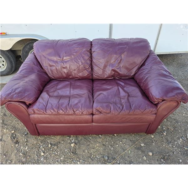 Leather Love seat- 34" by 55" by 30"H