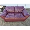Image 1 : Leather Love seat- 34" by 55" by 30"H