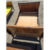 Image 2 : Antique 54" headboard, footboard and rails sleigh bed- burled walnut