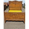 Image 1 : Antique 54" headboard, footboard and rails oak bed- excellent condition