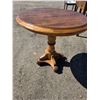 Image 4 : Antique Oak pedestal accessory table- 27"W by 28"H