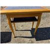 Image 2 : Antique Oak table with tile insert- 30" by 19" by 30"H