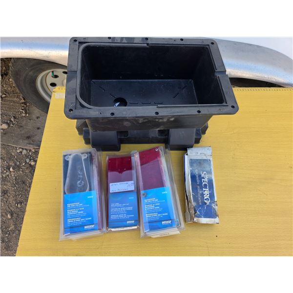 Lot of tail lamps for cars