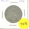 Image 1 : 1918 New Foundland Silver 50 Cents Coin.