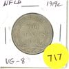 Image 1 : 1919 New Foundland Silver 50 Cents Coin.