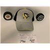 Image 1 : 1991 World Junior Hockey puck - Gene’s puck - Pittsburgh Penguins hat