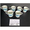 Image 1 : Corelle Corning Blue Velvet Rose Swirl pattern - 6 in all