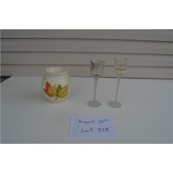 Maple leaf aroma melt / partylite votive holder