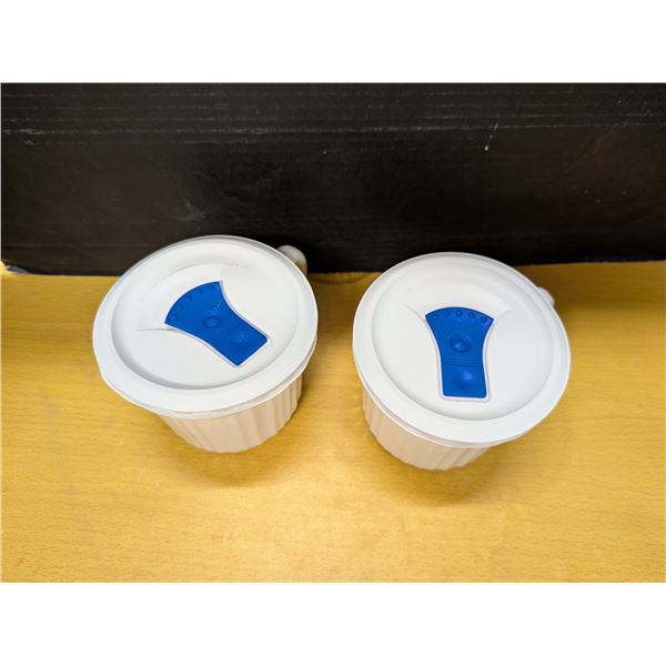 (2) Corning Ware French White Stoneware 20oz
