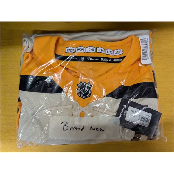 Brand New, Factory Sealed Break 100th Past 88 Cream -3XL Boston Bruins Jersey