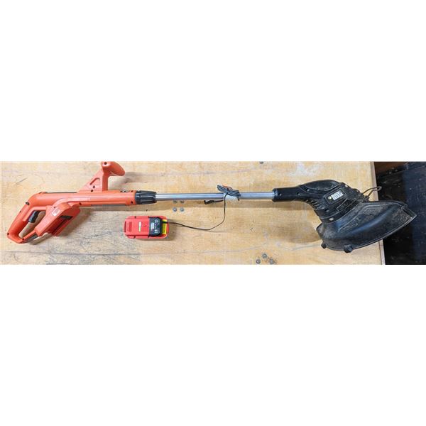 Black & Decker 18v 10" Weed Whacker W/ Battery (Not Tested)
