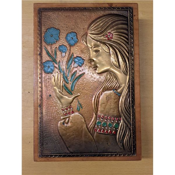 Russian Decorative Wooden Box (9.5"x3"x6.5") (Vintage)