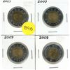 Image 1 : (4) 2009 Canadian Two Dollars.