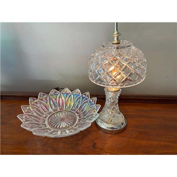 Crystal lamp & Bowl Duo