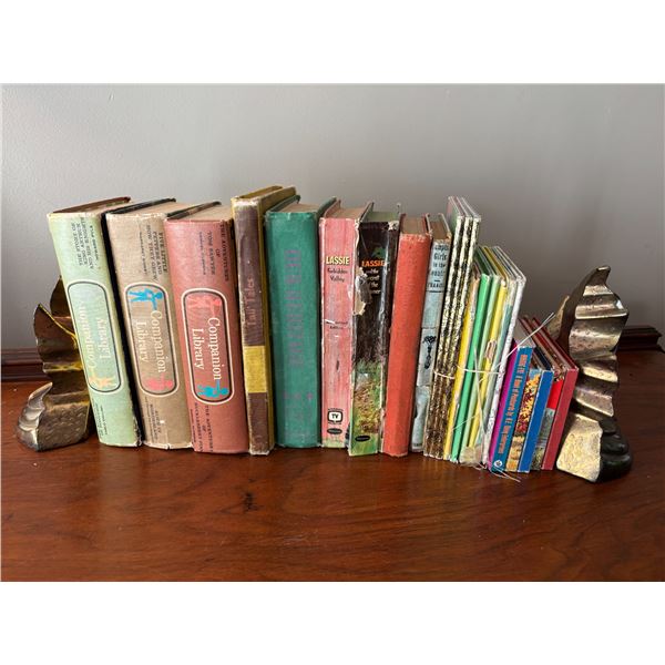 Book Lot with book ends