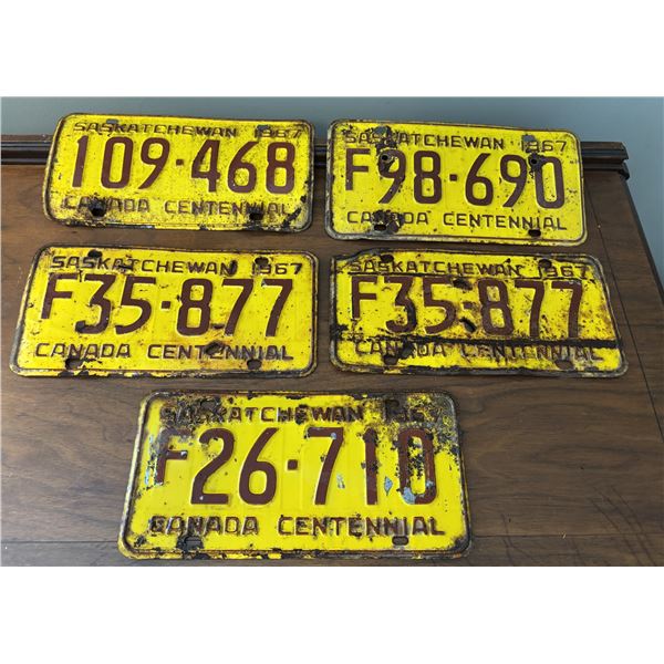 SASK 1967 Licence Plate Lot