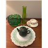 Image 1 : Green Glass Lot (6 pieces)