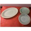 Image 1 : Vintage Jadeite Platter and small plate lot (7 pieces)