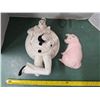 Image 1 : Vintage clown teapot and pig decoration