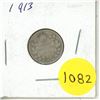 Image 1 : 1913 Canadian Silver 10 Cents Coins