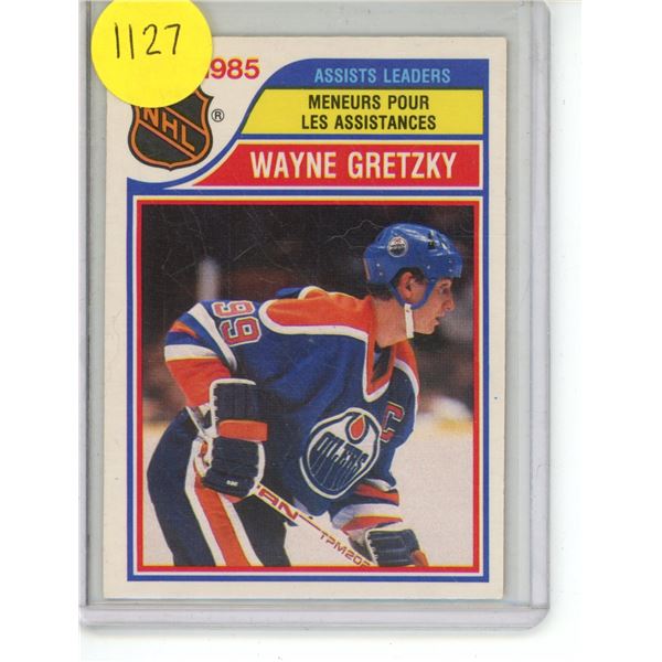 1985-1986 Wayne Gretzky Assists Leaders OPC #258 Card
