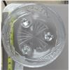 Image 3 : Heavy glass footed fruit bowl- 7.5" by 5"