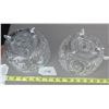 Image 3 : Pair of footed glass bowls- 4"H