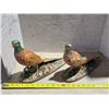 Image 1 : 1960's chalkware pheasents- 12" by 10"H