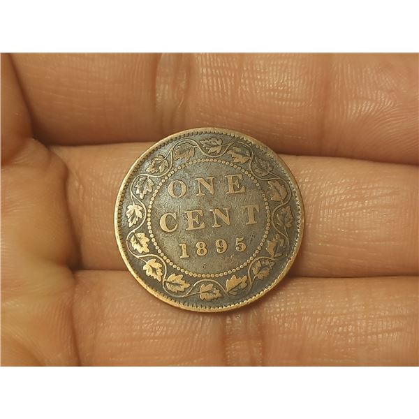 1895 Canadian Large One Cent Coin.