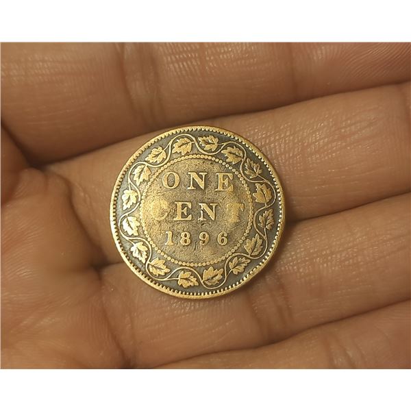 1896 Canadian Large One Cent Coin.