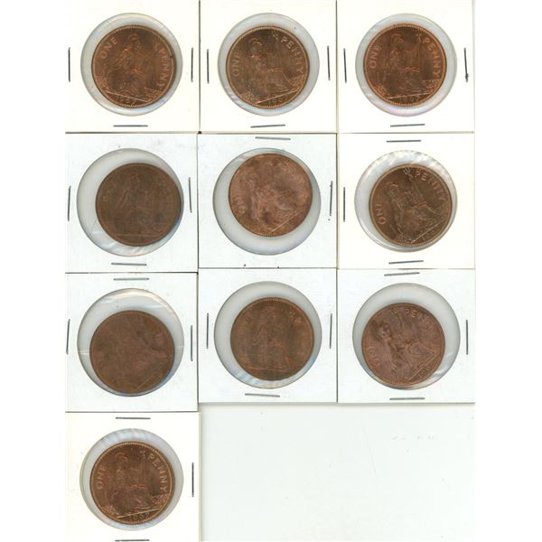 (10) 1967 British One Penny.