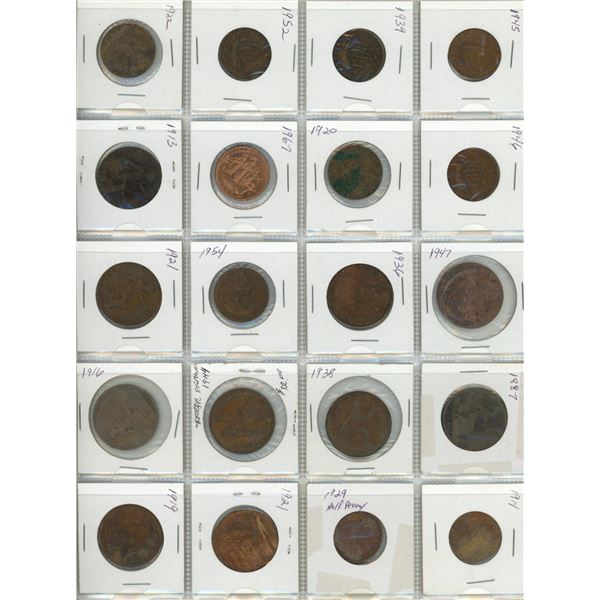 Page of British Half and One Penny.