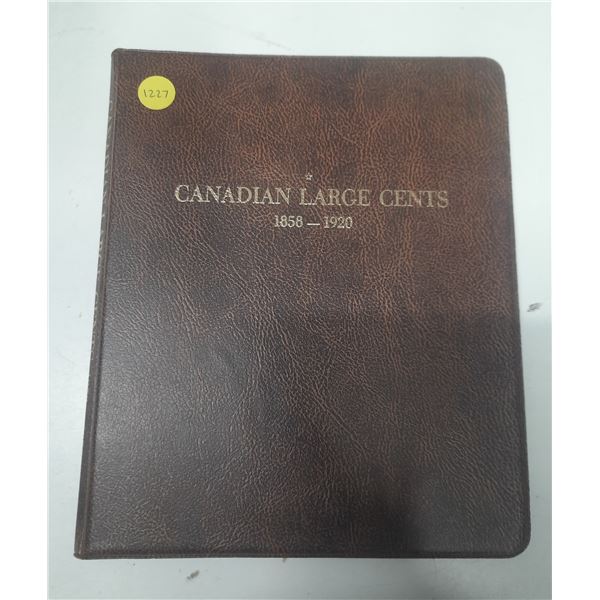 Canadian Large Cents Folder 1858-1920. (It includes 1907-1920 Large One Cents Coins)