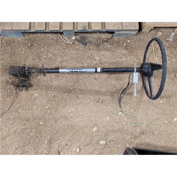 53' Ford Pickup Steering Wheel/Steering Column (Pretty Good Condition)