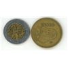 Image 1 : 1988 Mexican 1000 Peso Coins FT. Juana De Asbaje and Mexican 5 Peso Coin