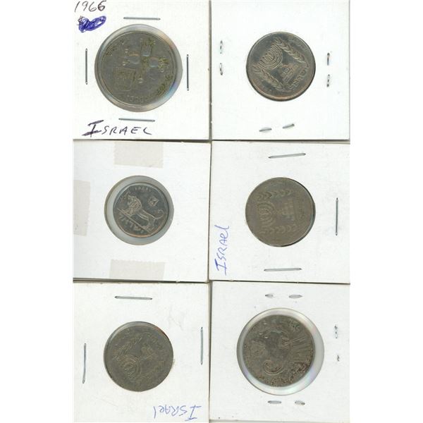 Lot of Vintage Israel Coins (1 Cents, and 10 Cents)