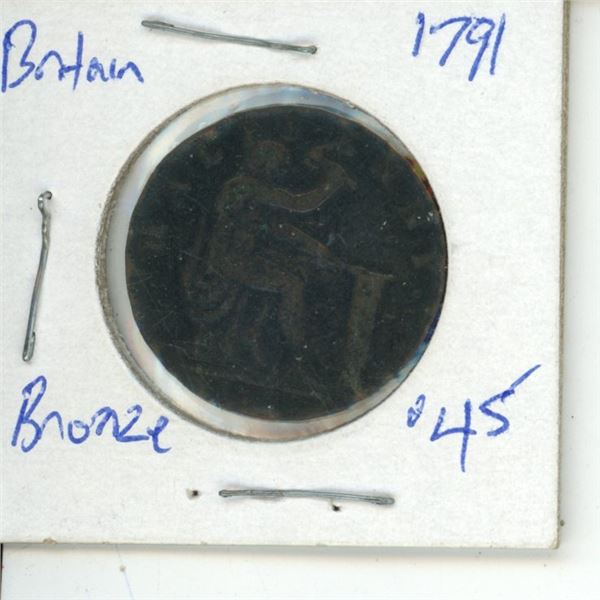 Antique 1791 John Wilkinson Iron Master Copper Half Penny Token