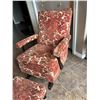 Image 2 : Velour Rose Rocking Armchair & Stool Set
