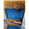Image 3 : Vintage Dining Chair with blue velvet accents