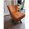 Image 2 : Orange Floral Swivel Chair