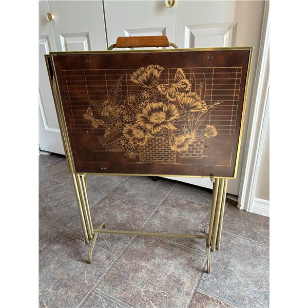 TV Trays and stand, 3 in set