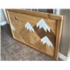 Image 2 : Wooden mosaic Art- framed Mountain scene